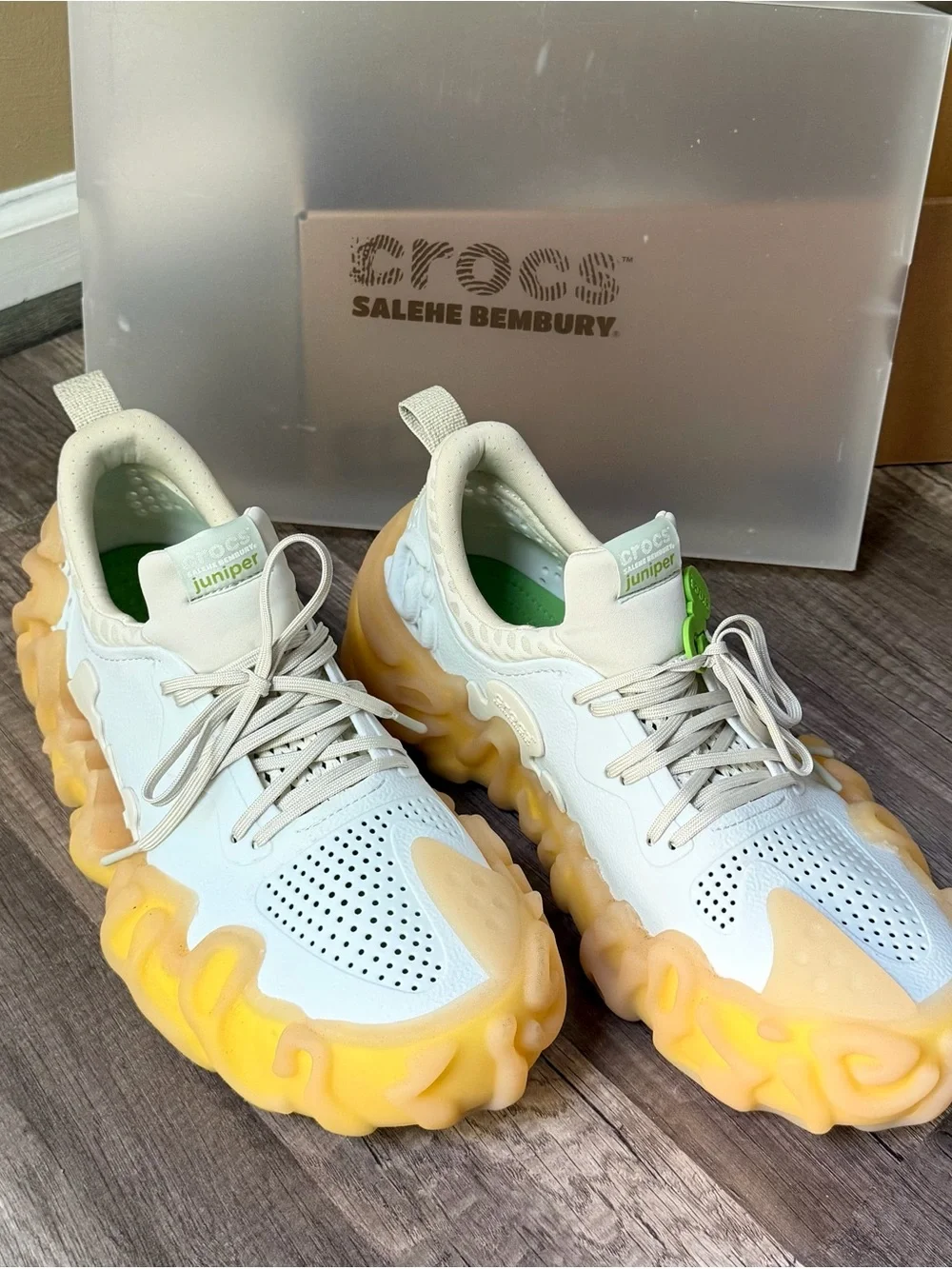 CROCS Salehe Bembury x Juniper Men’s Sneakers - White & Yellow